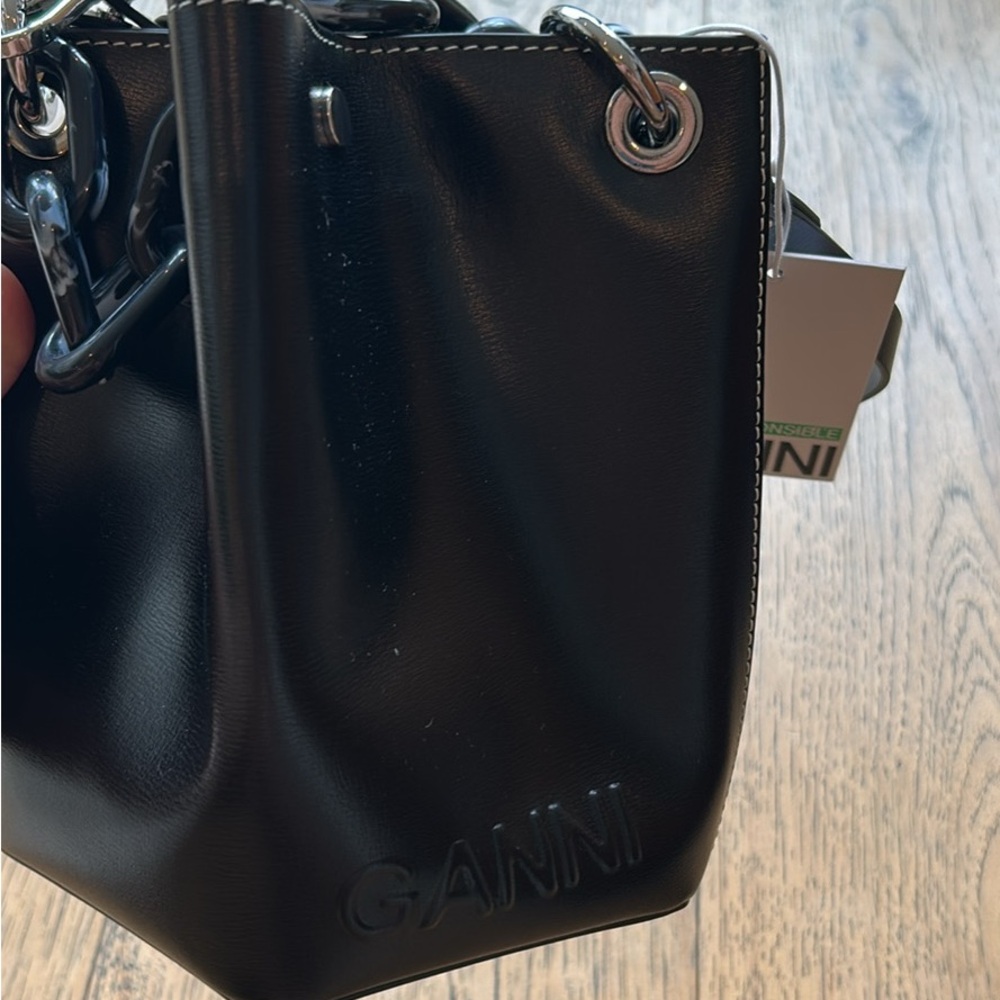 GANNI Black Leather Bag